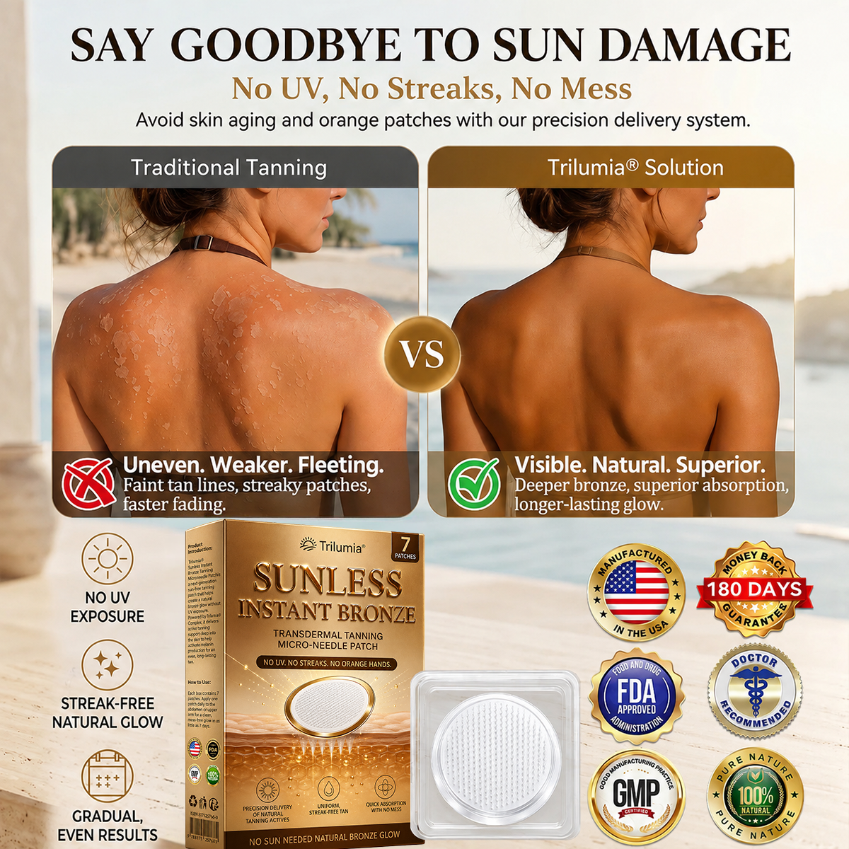 𝑶𝒇𝒇𝒊𝒄𝒊𝒂𝒍 𝑺𝒕𝒐𝒓𝒆 | ☀️ Trilumia® 𝐒𝐮𝐧𝐥𝐞𝐬𝐬 𝐈𝐧𝐬𝐭𝐚𝐧𝐭 𝐁𝐫𝐨𝐧𝐳𝐞 𝐓𝐚𝐧𝐧𝐢𝐧𝐠 𝐌𝐢𝐜𝐫𝐨𝐧𝐞𝐞𝐝𝐥𝐞 𝐏𝐚𝐭𝐜𝐡 🇺🇸 (𝐉𝐮𝐬𝐭 𝐨𝐧𝐜𝐞 𝐚 𝐝𝐚𝐲) 𝐕𝐢𝐬𝐢𝐛𝐥𝐞 𝐁𝐫𝐨𝐧𝐳𝐞 𝐆𝐥𝐨𝐰 𝐢𝐧 𝟕 𝐃𝐚𝐲𝐬 ✅ 𝐍𝐨 𝐔𝐕, 𝐍𝐨 𝐎𝐫𝐚𝐧𝐠𝐞, 𝐍𝐨 𝐒𝐭𝐫𝐞𝐚𝐤𝐬, 𝐍𝐨 𝐃𝐇𝐀, 𝐍𝐨 𝐌𝐞𝐬𝐬.
