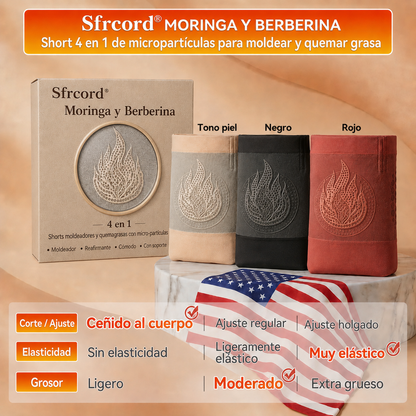 🔥 2026 Shorts Sculpting y Quema de Grasa 4 en 1 con Micro-Partículas de Moringa y Berberina