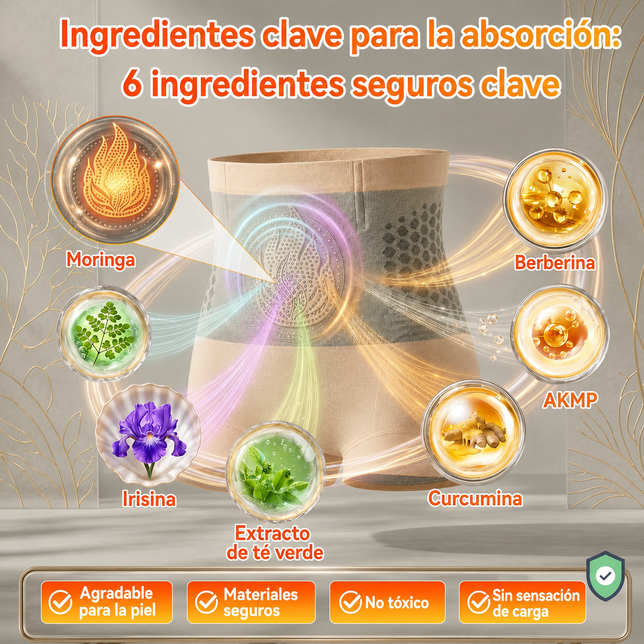 🔥 2026 Shorts Sculpting y Quema de Grasa 4 en 1 con Micro-Partículas de Moringa y Berberina