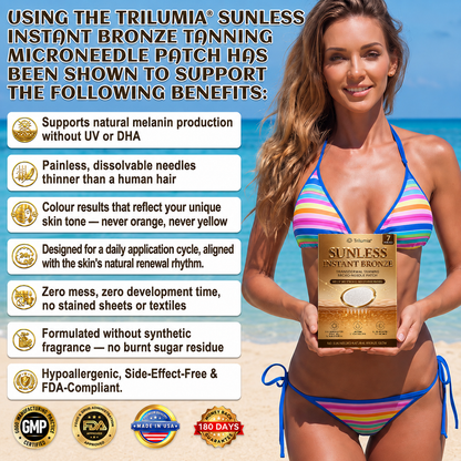 𝑶𝒇𝒇𝒊𝒄𝒊𝒂𝒍 𝑺𝒕𝒐𝒓𝒆 | ☀️ Trilumia® 𝐒𝐮𝐧𝐥𝐞𝐬𝐬 𝐈𝐧𝐬𝐭𝐚𝐧𝐭 𝐁𝐫𝐨𝐧𝐳𝐞 𝐓𝐚𝐧𝐧𝐢𝐧𝐠 𝐌𝐢𝐜𝐫𝐨𝐧𝐞𝐞𝐝𝐥𝐞 𝐏𝐚𝐭𝐜𝐡 🇺🇸 (𝐉𝐮𝐬𝐭 𝐨𝐧𝐜𝐞 𝐚 𝐝𝐚𝐲) 𝐕𝐢𝐬𝐢𝐛𝐥𝐞 𝐁𝐫𝐨𝐧𝐳𝐞 𝐆𝐥𝐨𝐰 𝐢𝐧 𝟕 𝐃𝐚𝐲𝐬 ✅ 𝐍𝐨 𝐔𝐕, 𝐍𝐨 𝐎𝐫𝐚𝐧𝐠𝐞, 𝐍𝐨 𝐒𝐭𝐫𝐞𝐚𝐤𝐬, 𝐍𝐨 𝐃𝐇𝐀, 𝐍𝐨 𝐌𝐞𝐬𝐬.